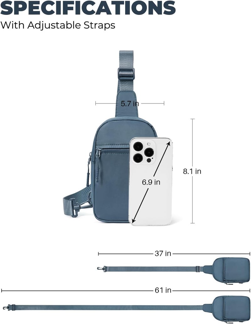 CHOLISS Small Sling Bag for Women and Men, Crossbody Bags Trendy Fanny Packs Chest Bag with Extended Strap - Image 5